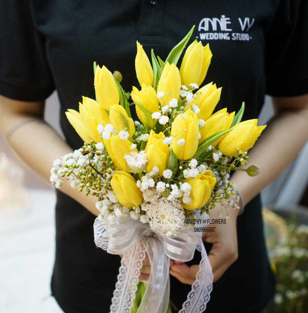 Hoa Cưới Tulip Vàng mix A42 - Image 3
