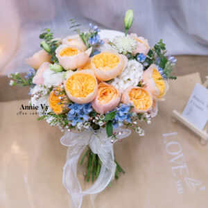 Hoa Cưới Juliet Cam mix Sao Xanh E635