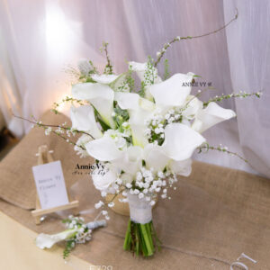 Tháng 11 - Hoa Cưới Calla Trắng mix Tuyết Mai E729