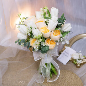 Hoa Cưới Tulip Trắng mix Juliet E770
