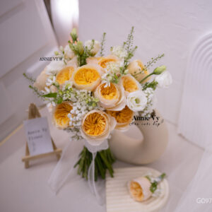 Hoa Cưới Juliet Cam mix Sao Trắng G097
