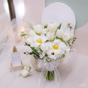 Hoa Cưới Tulip Trắng mix G124