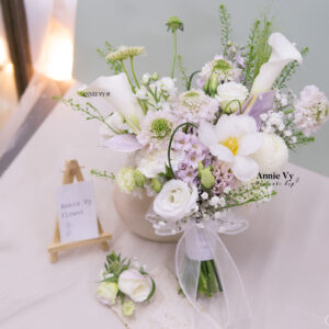 Tháng 10 - Hoa Cưới Calla mix Tone Tím G152