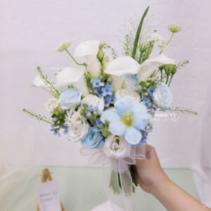 Hoa Cưới Calla Lily mix Tone Xanh Blue G169