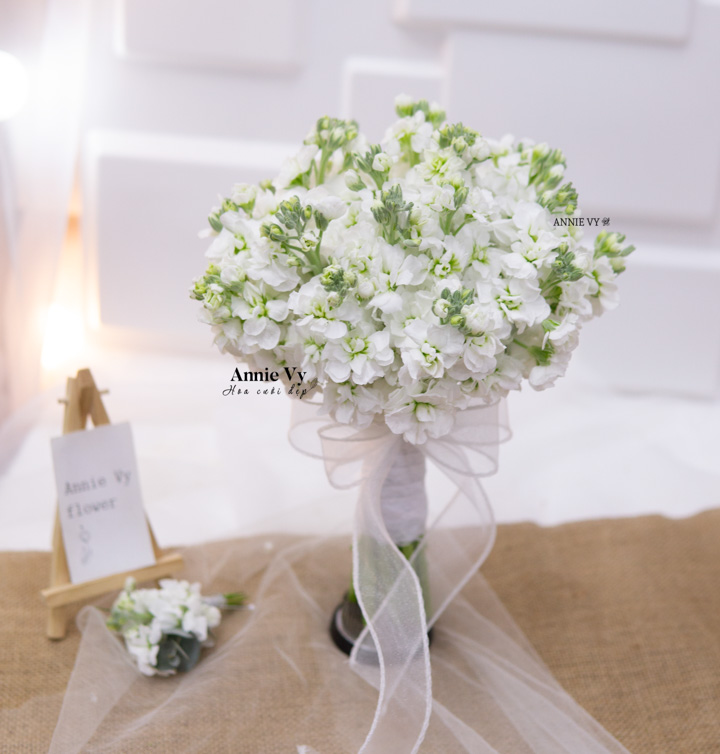 Hoa Cưới Phi Yến Trắng Full G302 - Image 2