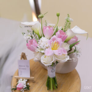 Hoa Cưới Calla mix Tulip Hồng, Dạ Lan Hương G067