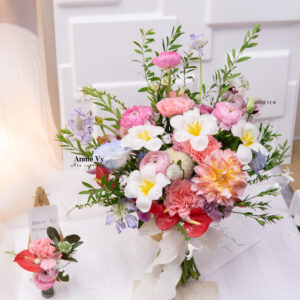 Hoa Cưới Sắc màu - Colorful mix Garden Style G458