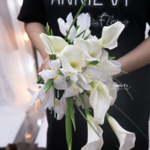 Hoa Cưới Calla Trắng mix Diên Vỹ Trắng G490