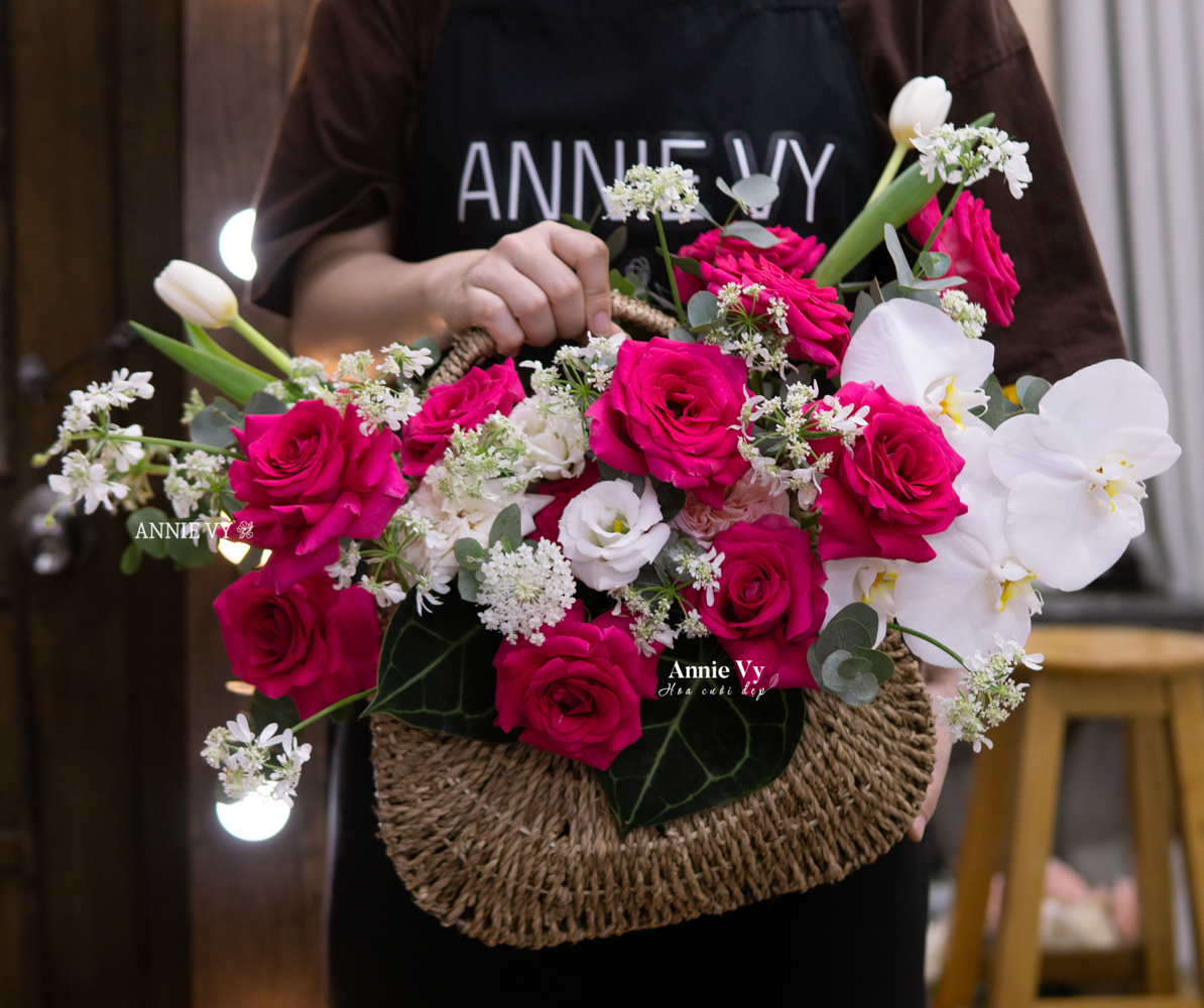 Giỏ Hoa Quà Tặng Tone Hồng Pinkploy GH14 - Image 2