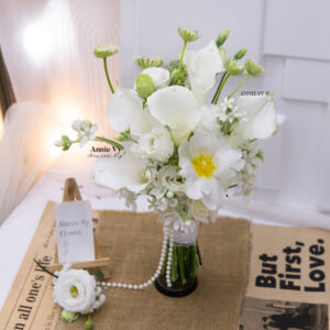 Hoa Cưới Calla mix Tulip Trắng G728