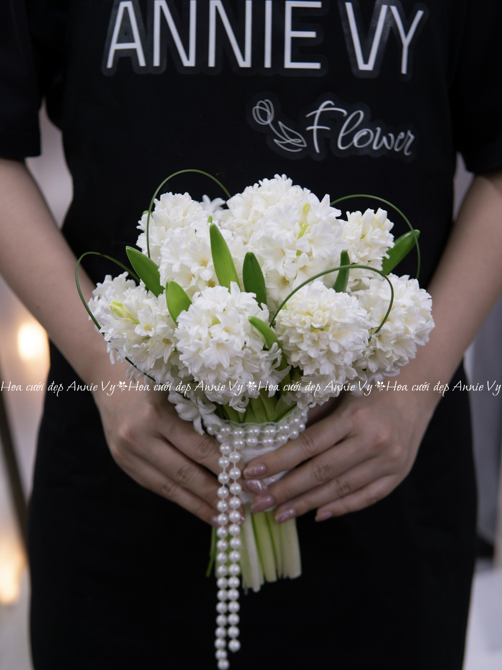 Hoa Cưới Dạ Lan Hương Trắng mix H035 - Image 2