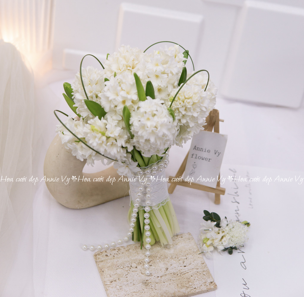 Hoa Cưới Dạ Lan Hương Trắng mix H035 - Image 5