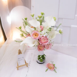 Hoa cưới Calla Trắng mix Julietta G747