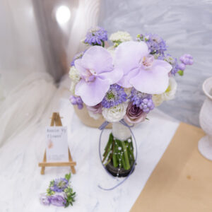 Hoa Cưới Lan Hồ Điệp Tím mix Scabiosa Tím H946