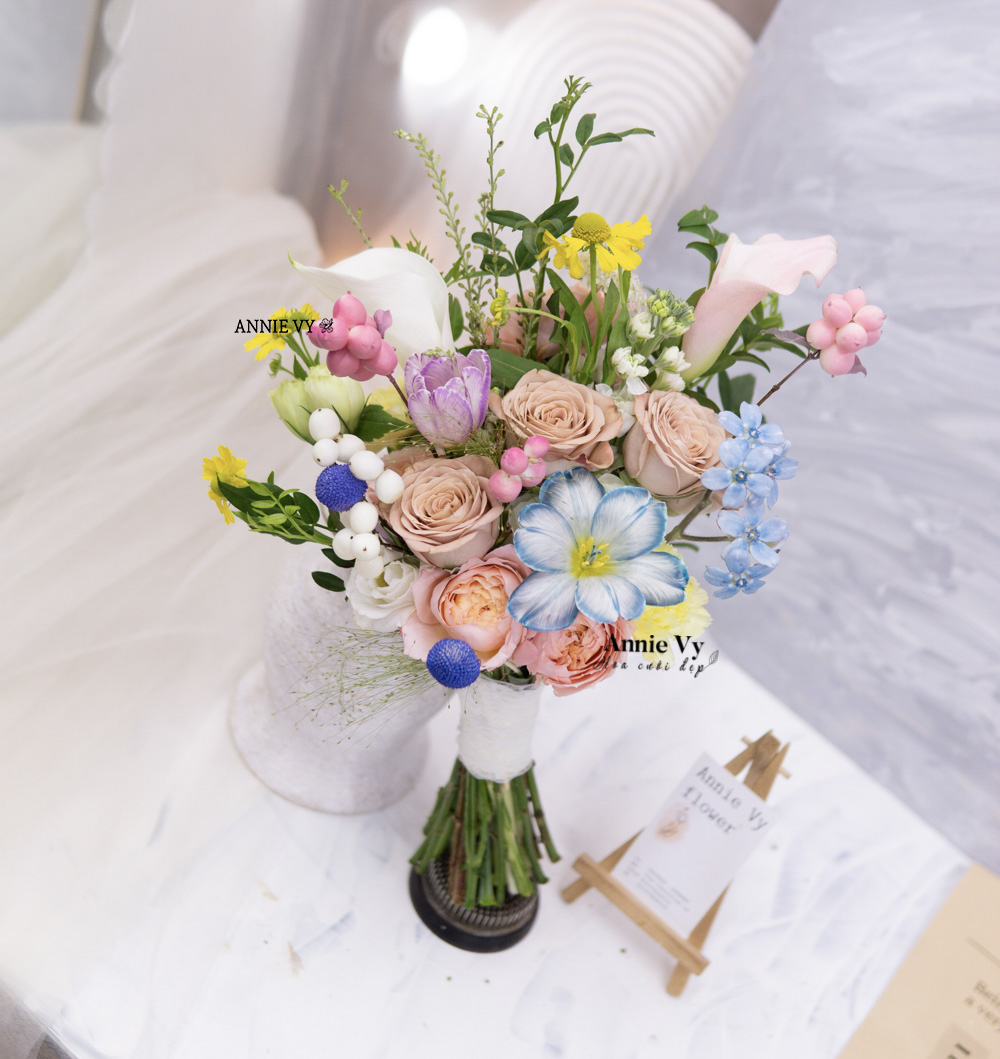 Hoa Cưới Garden Style mix Colorful HA015 - Image 2