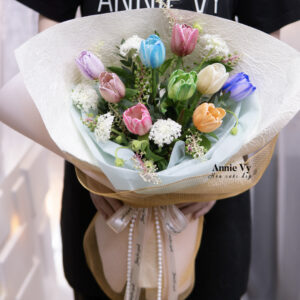 Bó Hoa Quà Tặng Tulip Đa Sắc Màu mix B42
