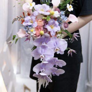 HC059- Hoa Cưới Thác Đổ Garden Style mix Colorful