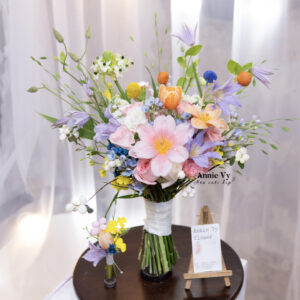 HC471- Hoa Cưới Garden Style mix Colorful